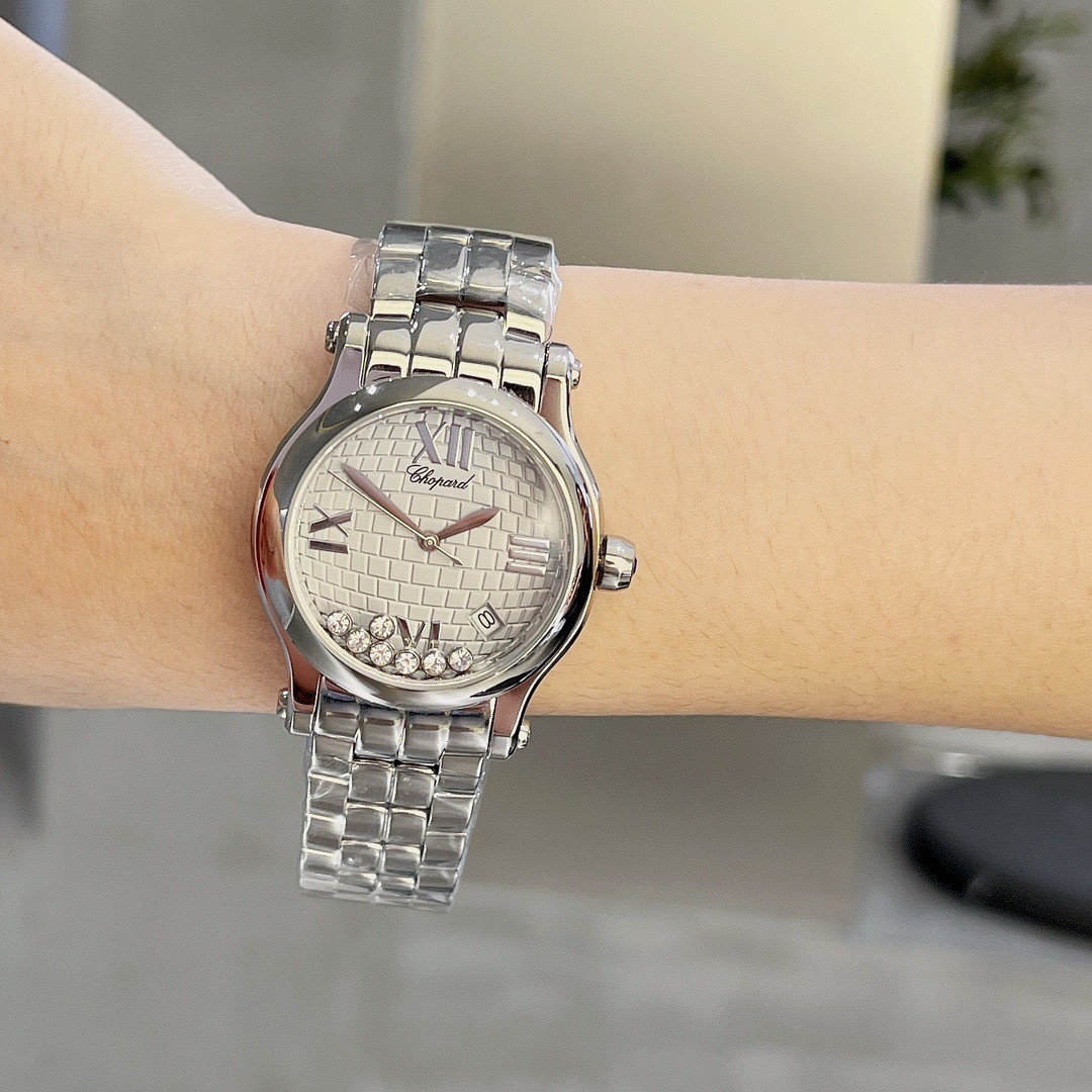 ショパール「Chopard」ハッピーダイヤモンドレディースウォッチ36mm