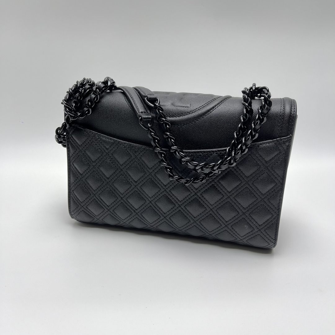 トリー バーチ「Tory Burch」Flemingキャビア牛革菱格チェーンバッグ