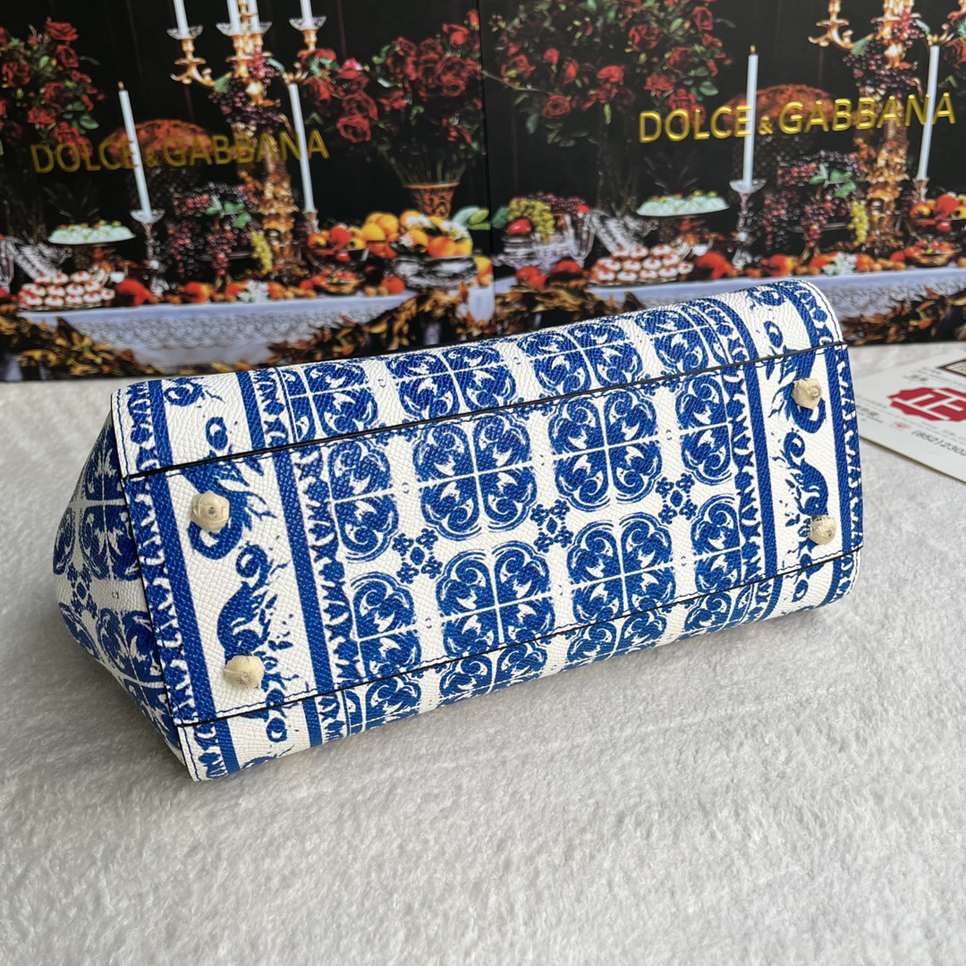 ドルチェ・アンド・ガッバーナ「D&G」 レザープリント ミラー付き ショルダーバッグ