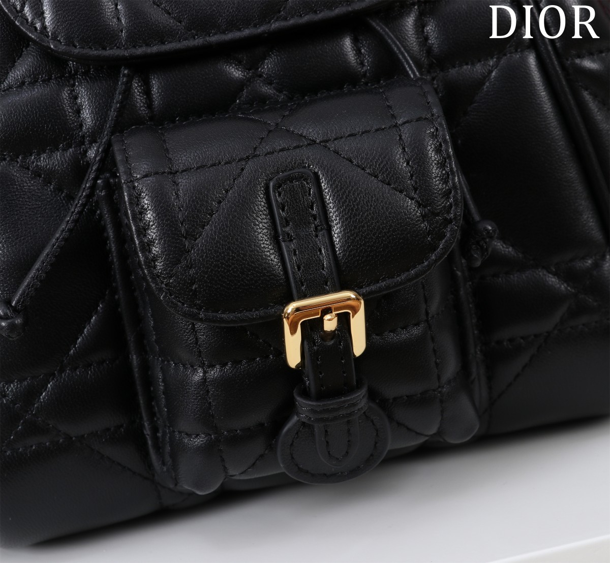 ディオール「Dior」カロ バックパック スモール ラージキャンバスキルト