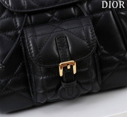 ディオール「Dior」カロ バックパック スモール ラージキャンバスキルト