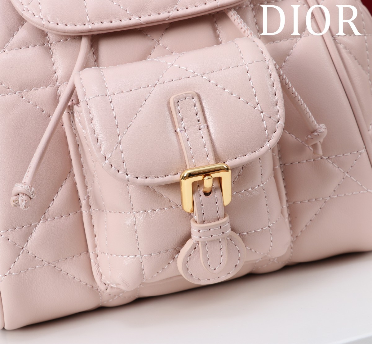 ディオール「Dior」カロ バックパック スモール ラージキャンバスキルト