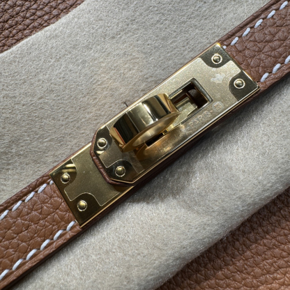 エルメス「Hermès」クーピドンゴールドブラウン スウィフトレザー ゴールドハードウェア バッグ