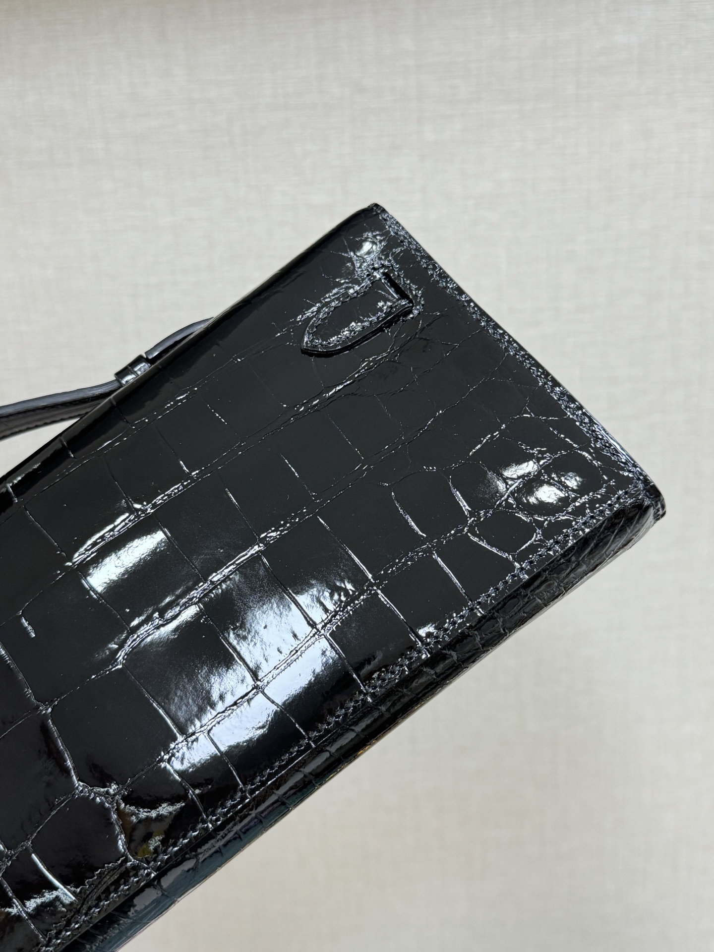 エルメス「Hermès」Kelly Cut 31 ノワール ミロワール クロコダイル レザー バッグ