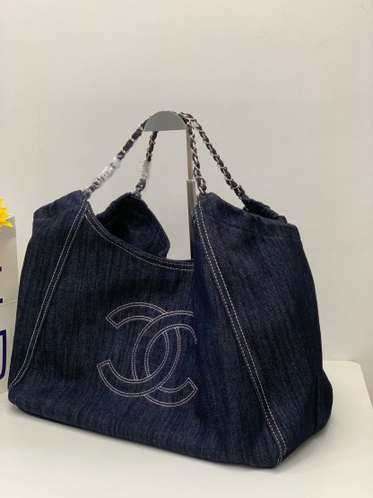 シャネル「Chanel」ヴィンテージ デニム チェーン トートバッグ