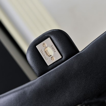 シャネル「Chanel」24SS ラムレザー ブラック チェーンショルダーバッグ レディース ミニバッグ