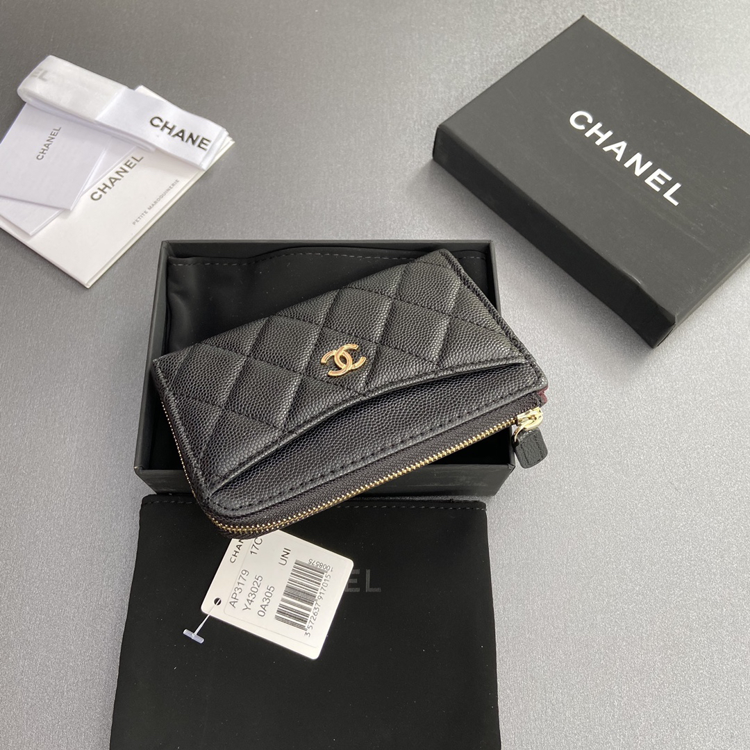 シャネル「Chanel」クラシック ジップアラウンド カードケース