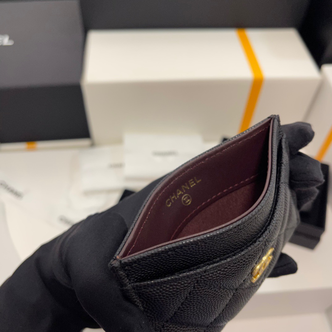シャネル「Chanel」クラシック カヴィアレザー カードケース