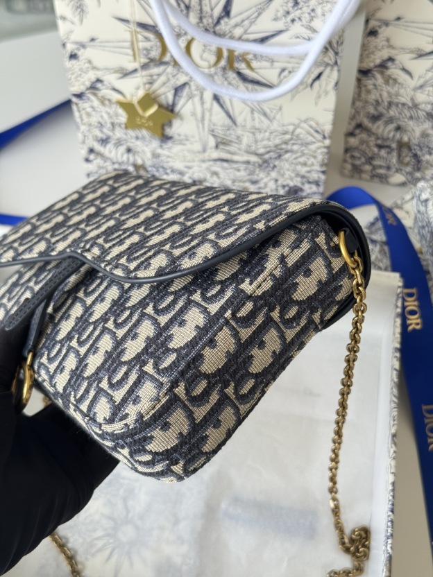 ディオール「Dior」SADDLE チェーン デニム バッグ