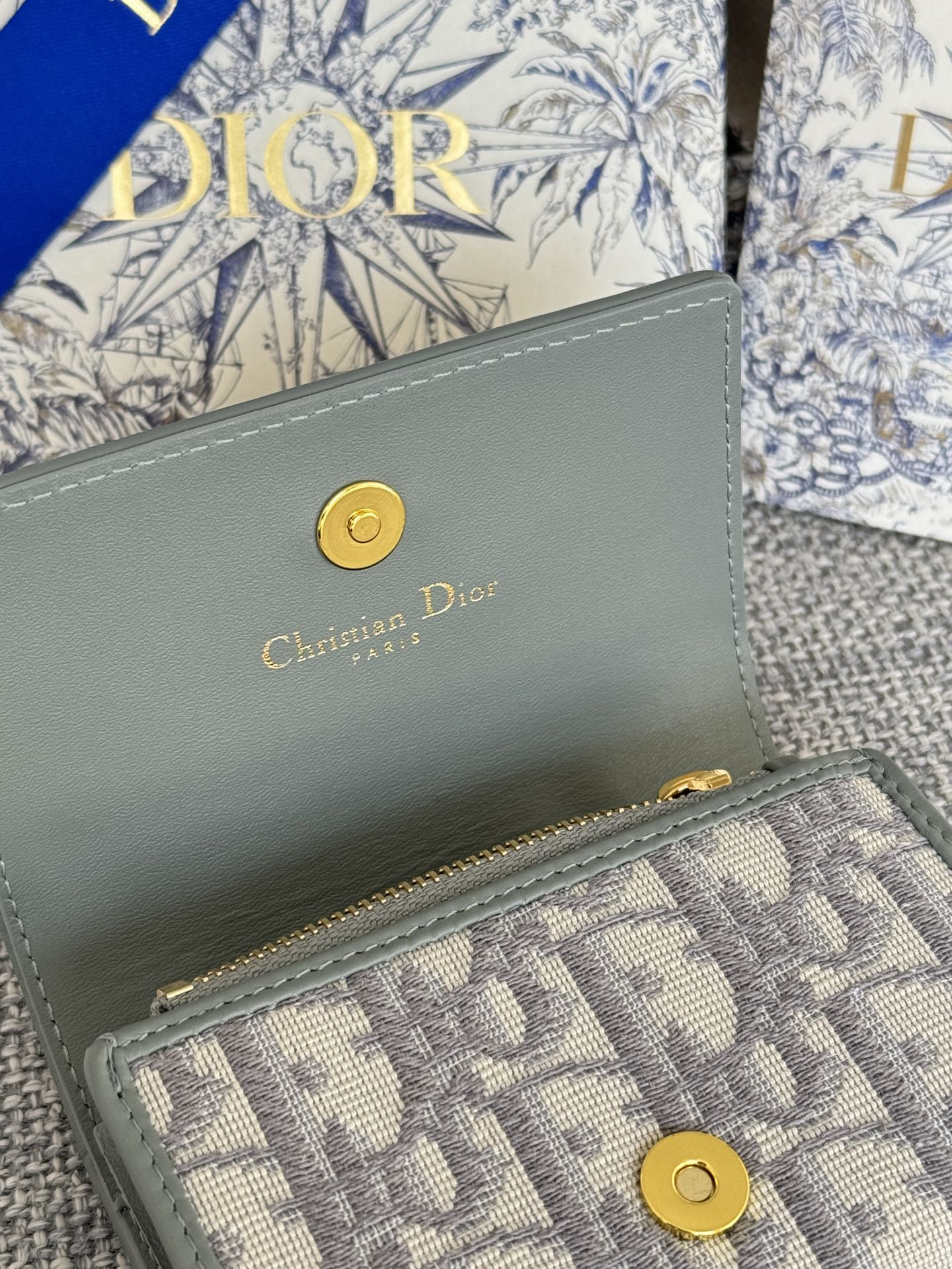 ディオール「Dior」カロ カードケース ソフトカーフレザー カナージュステッチ