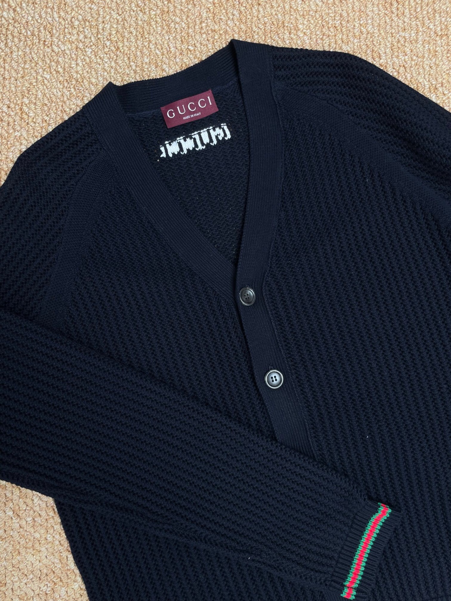 グッチ「Gucci」 Jackie Web ニットカーディガン