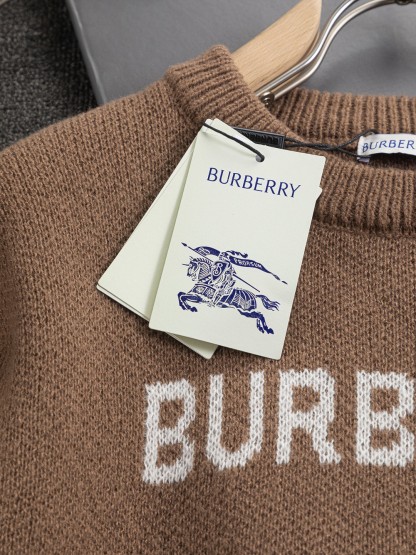 バーバリー「Burberry」25SS キルティッド カシミアブレンド ニットセーター