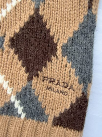 プラダ「Prada」カラーブロックジャカードニットトップ