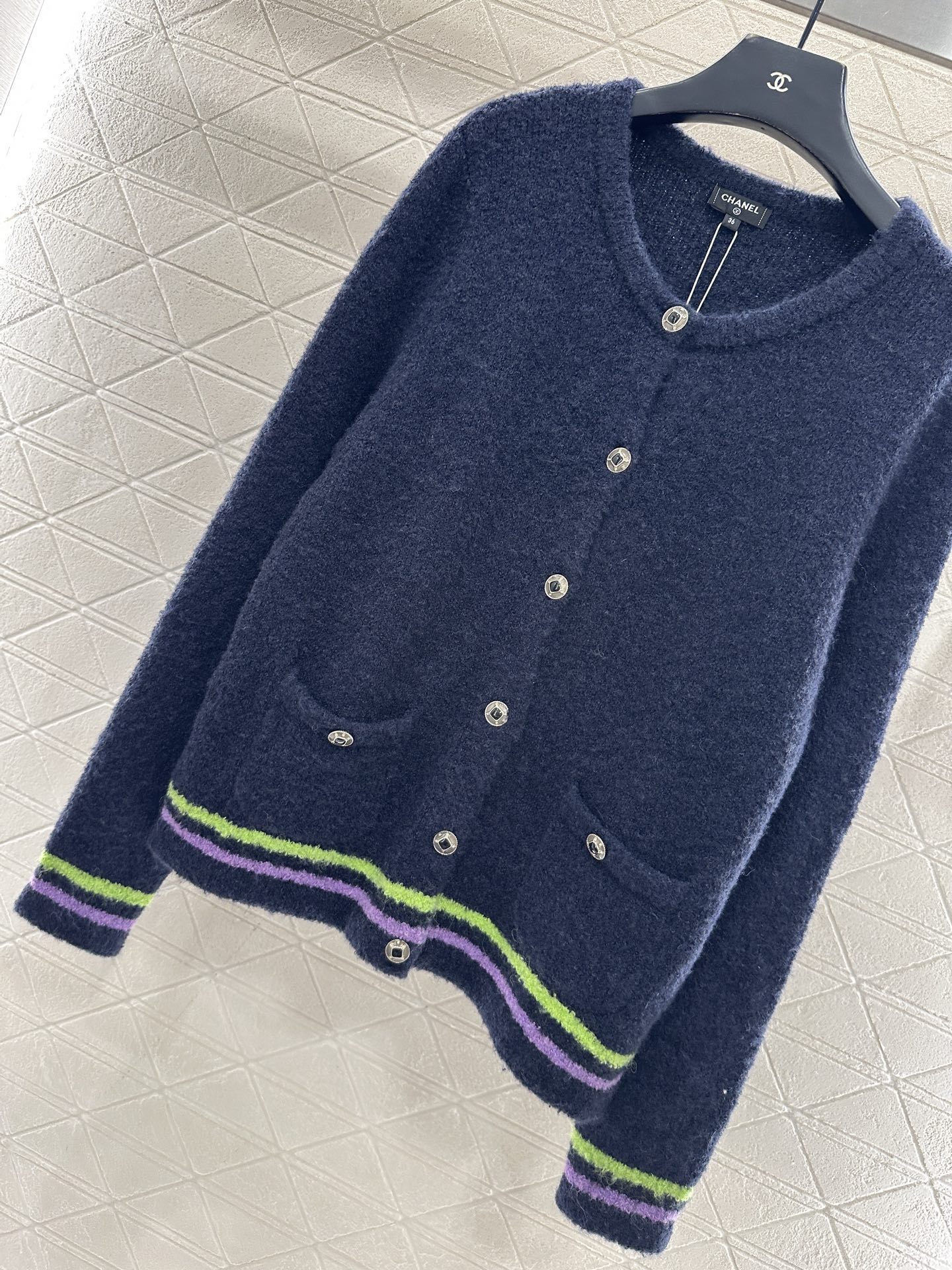 シャネル「Chanel」Coco Neige ボタニカル ニット カーディガン