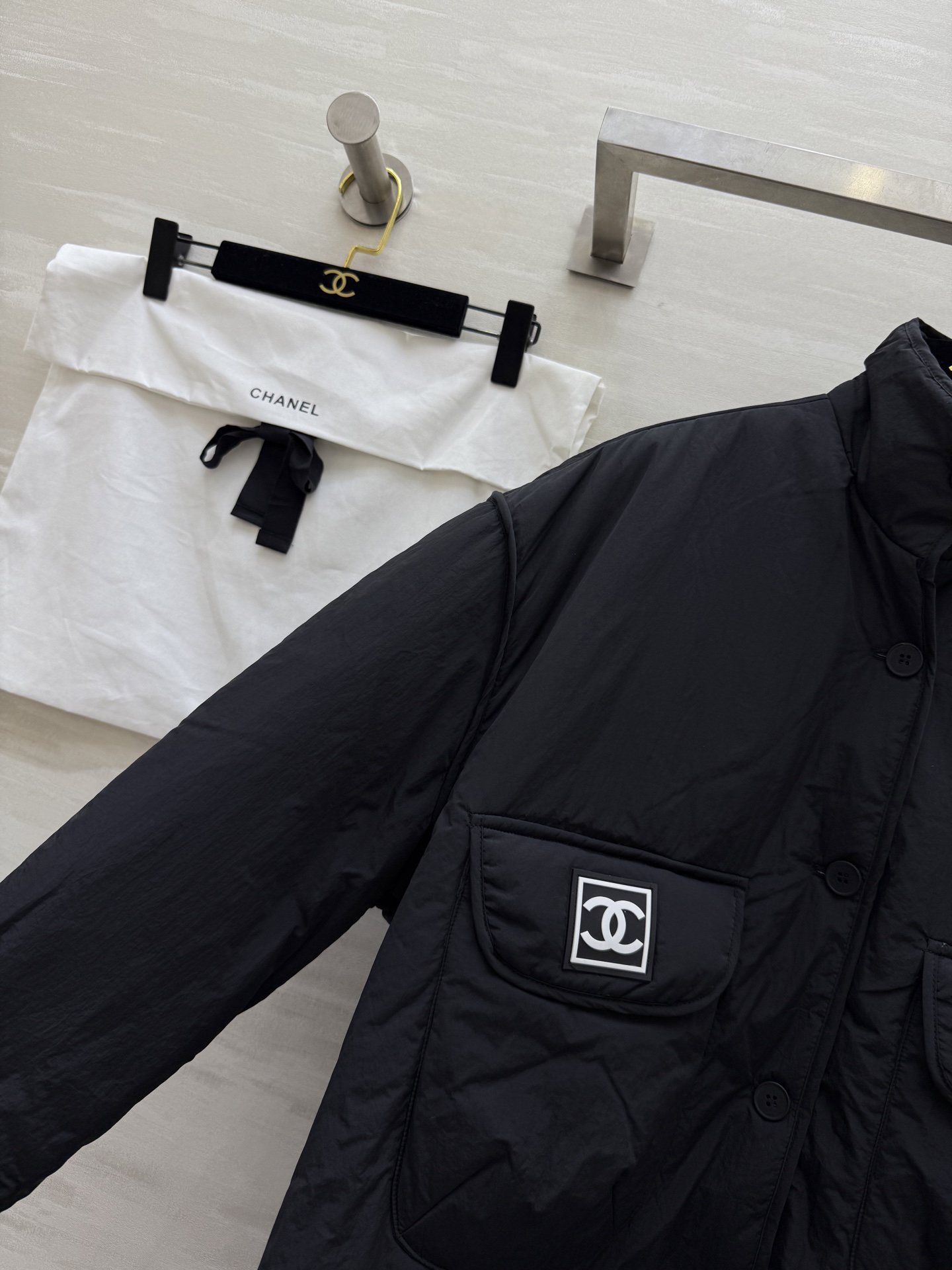 シャネル「Chanel」ヴィンテージ スタンドカラー キルトド ジャケット