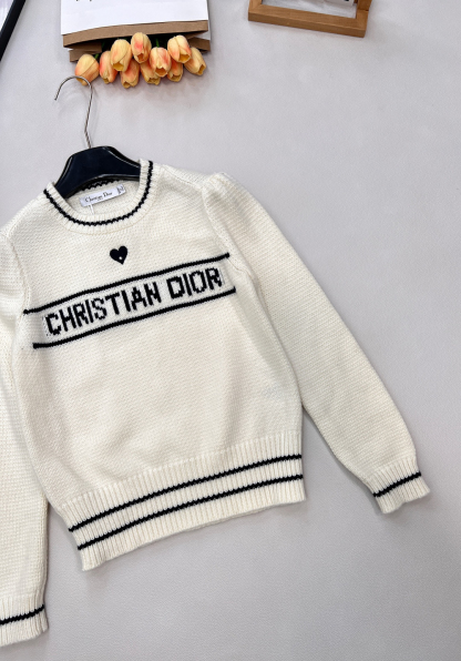 ディオール「Dior」ハート刺繍 レター ジャカード セーター