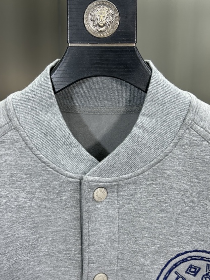 エルメス「Hermès」レザーエンブロイダリー スラウチショルダー ジャケット