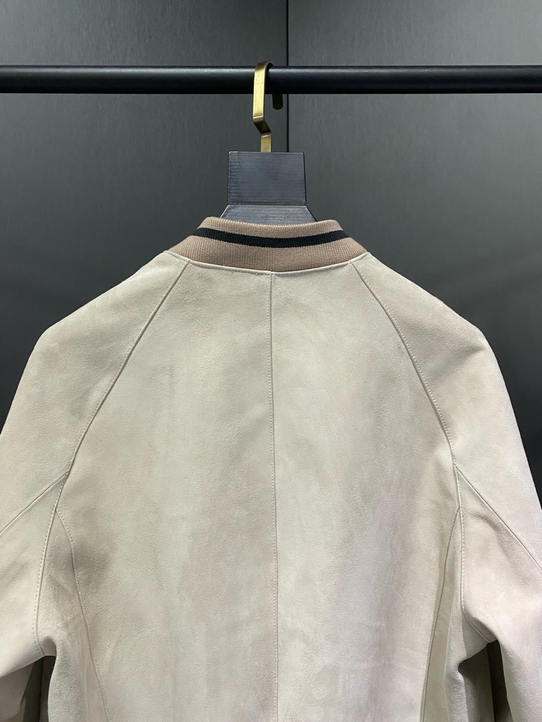 エルメス「Hermès」スエード レザー ベースボール ジャケット