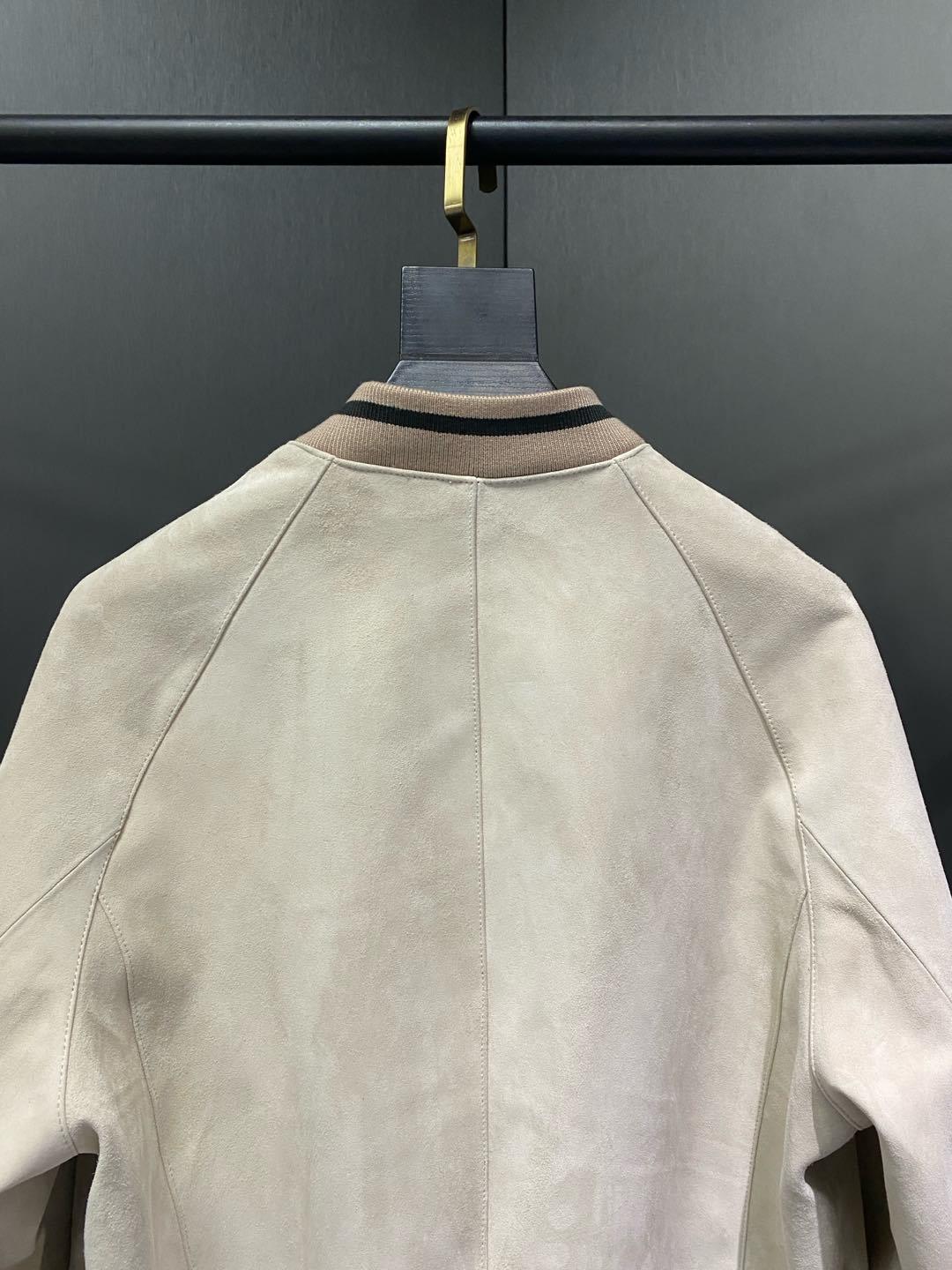 エルメス「Hermès」スエード レザー ベースボール ジャケット