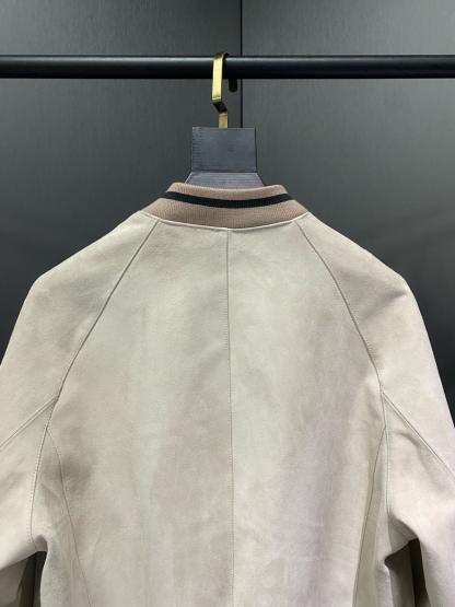 エルメス「Hermès」スエード レザー ベースボール ジャケット