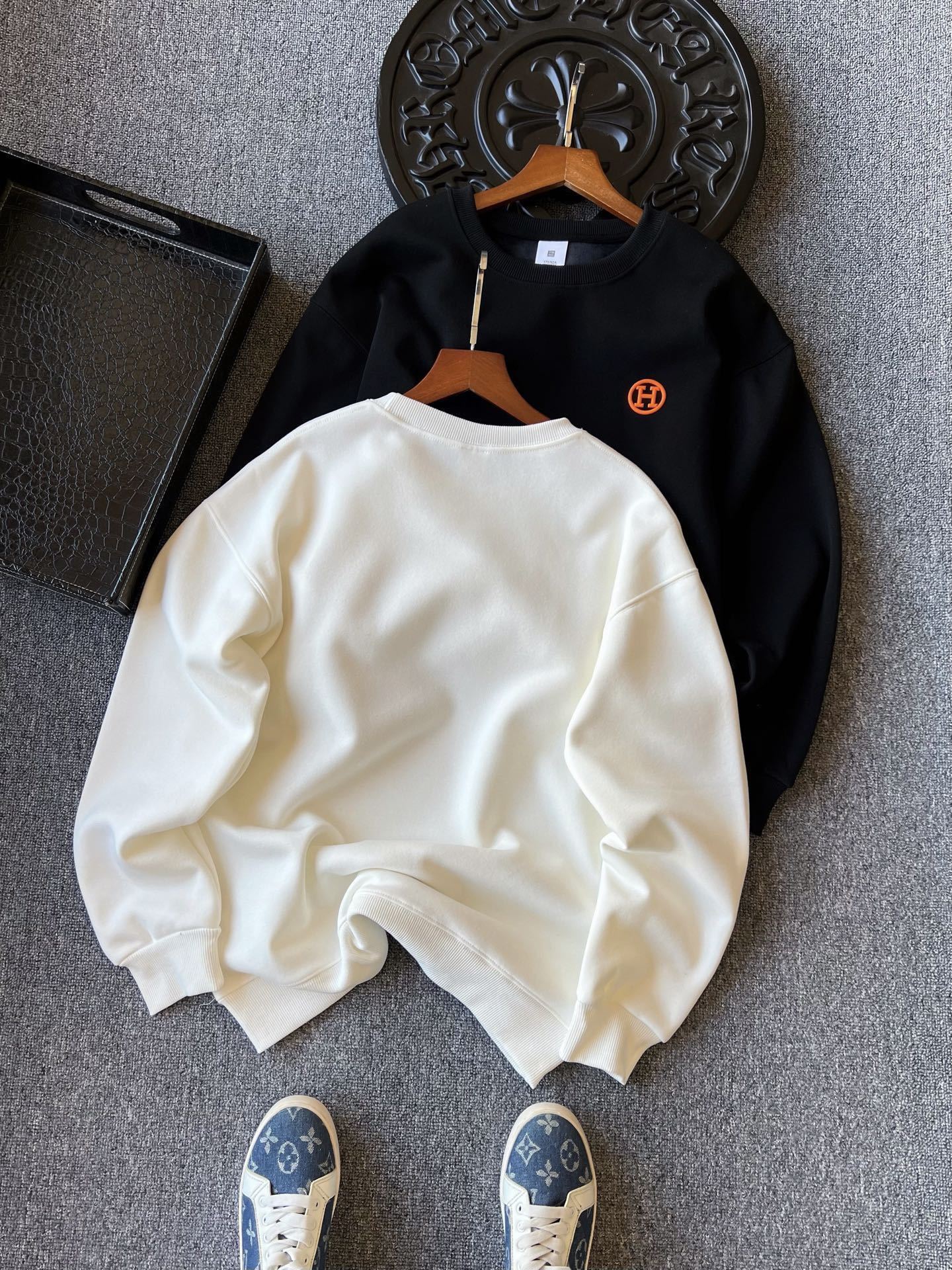 エルメス「Hermès」 オーリー フリース 裏起毛 スウェットシャツ