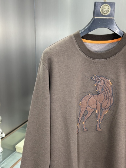 エルメス「Hermès」ウールブレンド クルーネック スウェットシャツ