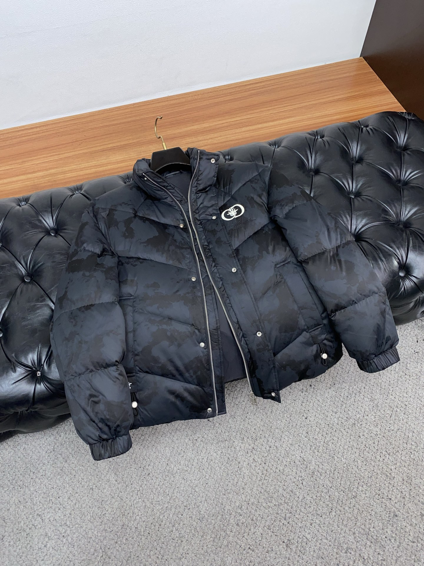 ディオール「Dior」スタンドカラー ジャカード キルト ダウン ジャケット