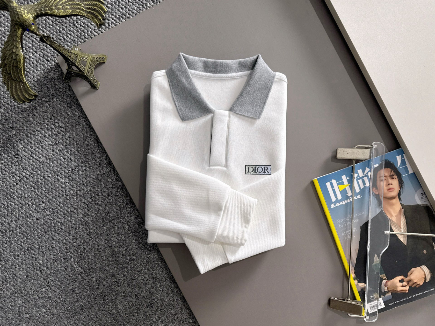 ディオール「Dior」タグ スウェットシャツ ジップカラー