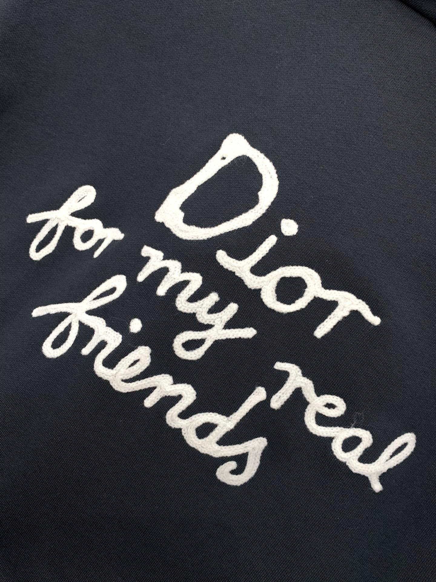 ディオール「Dior」刺繍ロゴ フーデッド スウェットシャツ