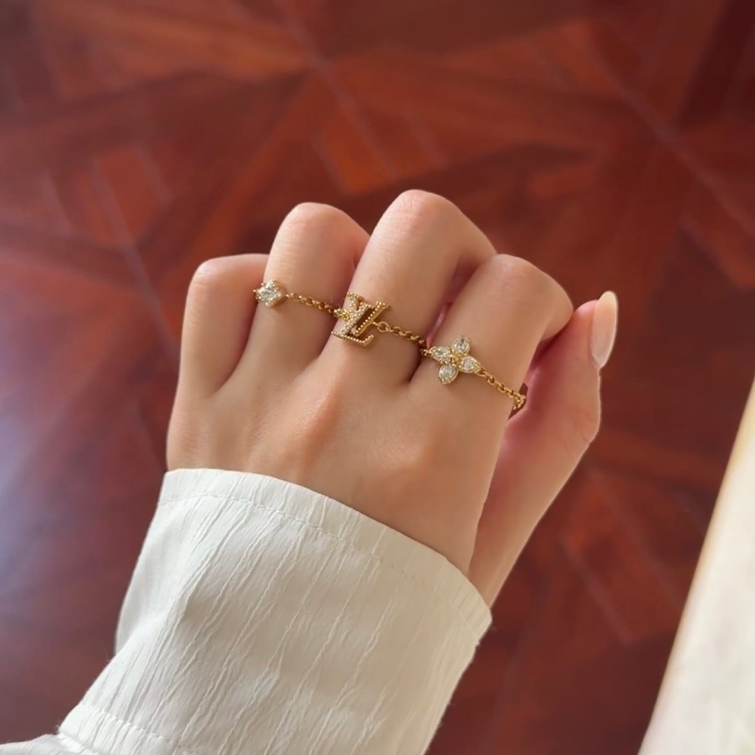 ルイ・ヴィトン「Louis Vuitton」Diamonds モノグラムフラワーモチーフ リング