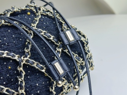 シャネル「Chanel」メティエ ダール スターライト サークル ネットバッグ
