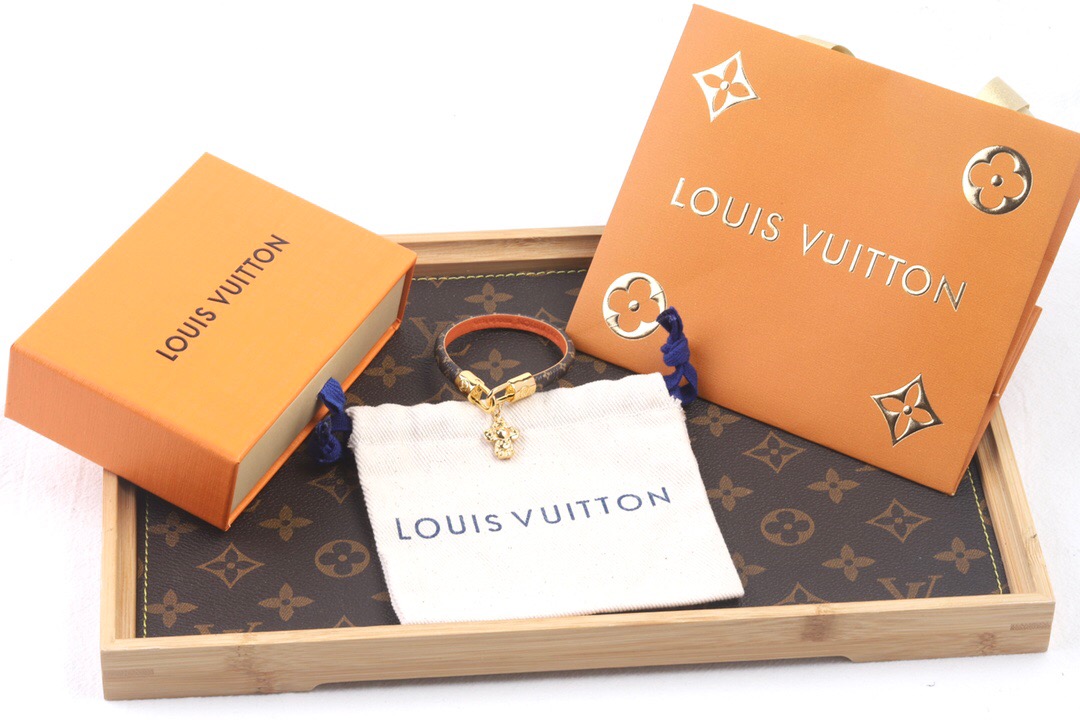 ルイ・ヴィトン「Louis Vuitton」Vivienne & Damier レザー ブレスレット