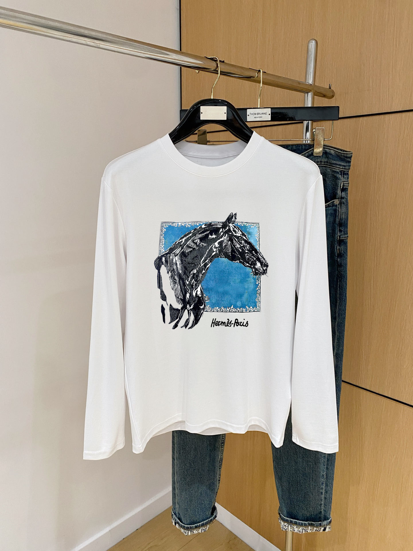 エルメス「Hermès」メンズクルーネックTシャツ