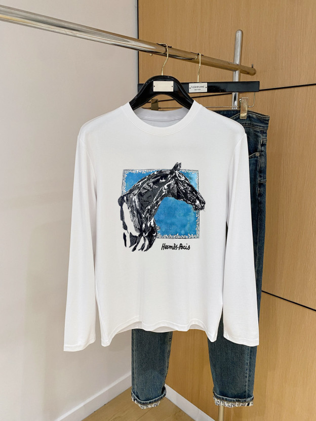 エルメス「Hermès」メンズクルーネックTシャツ