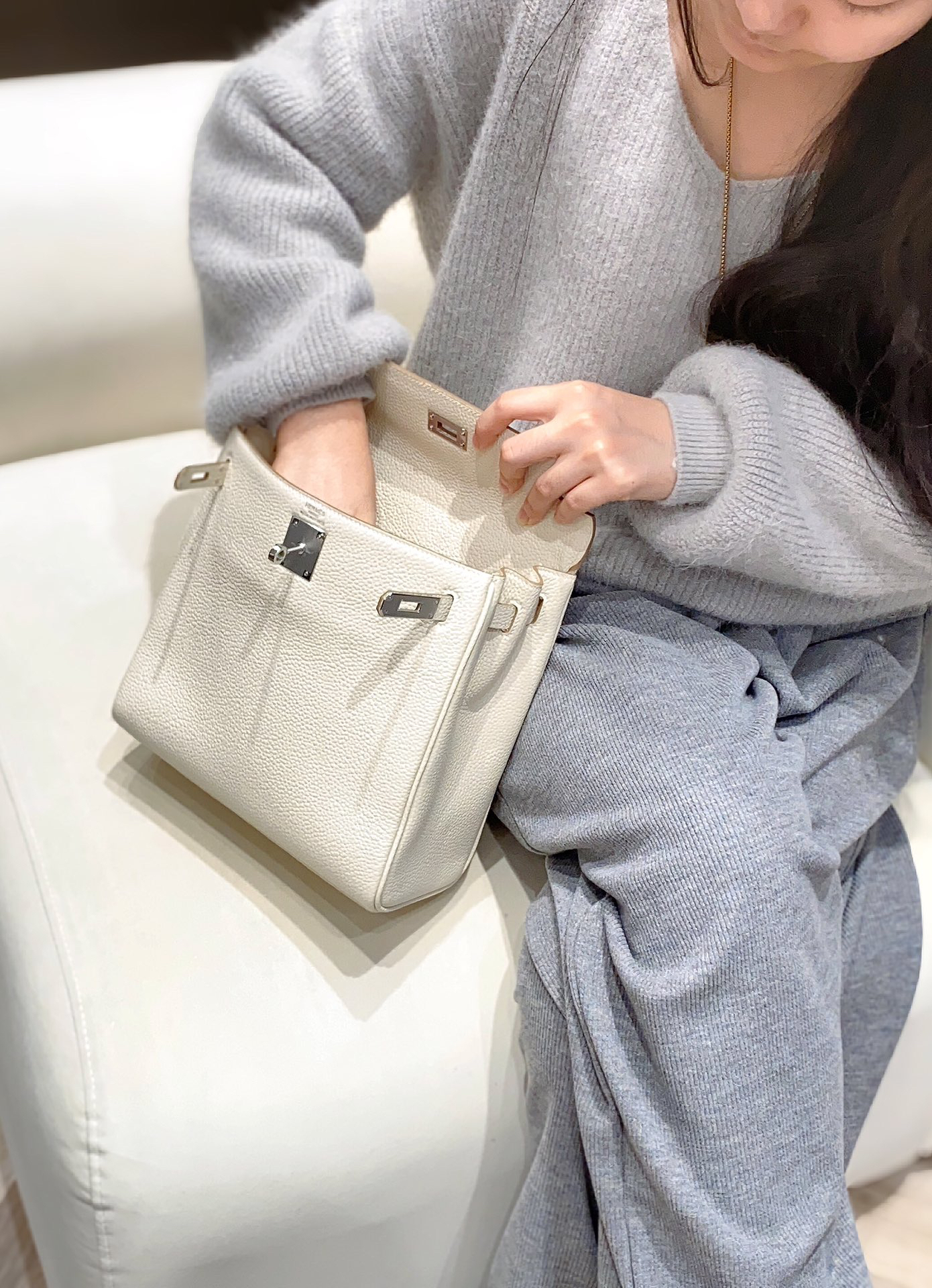 エルメス「Hermès」Herbag Zip 20 ショルダーバッグ