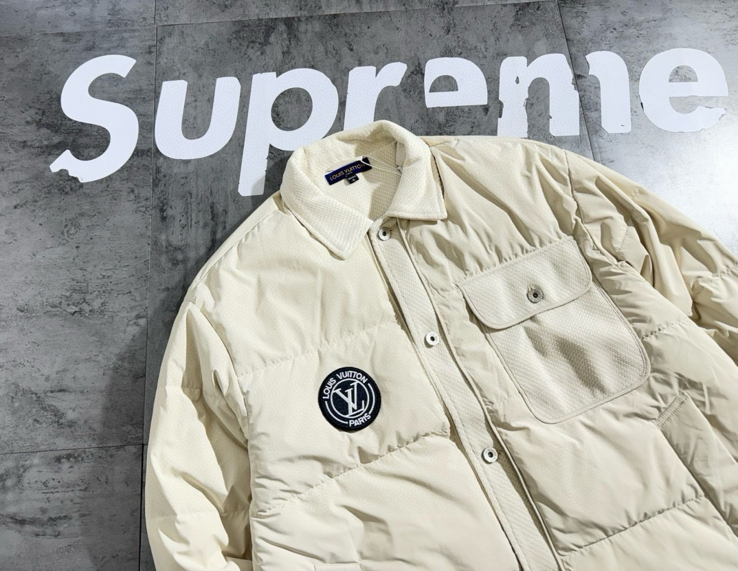 ルイ・ヴィトン「Louis Vuitton」チェック プチワンシャツ スタイル モードダウンジャケット