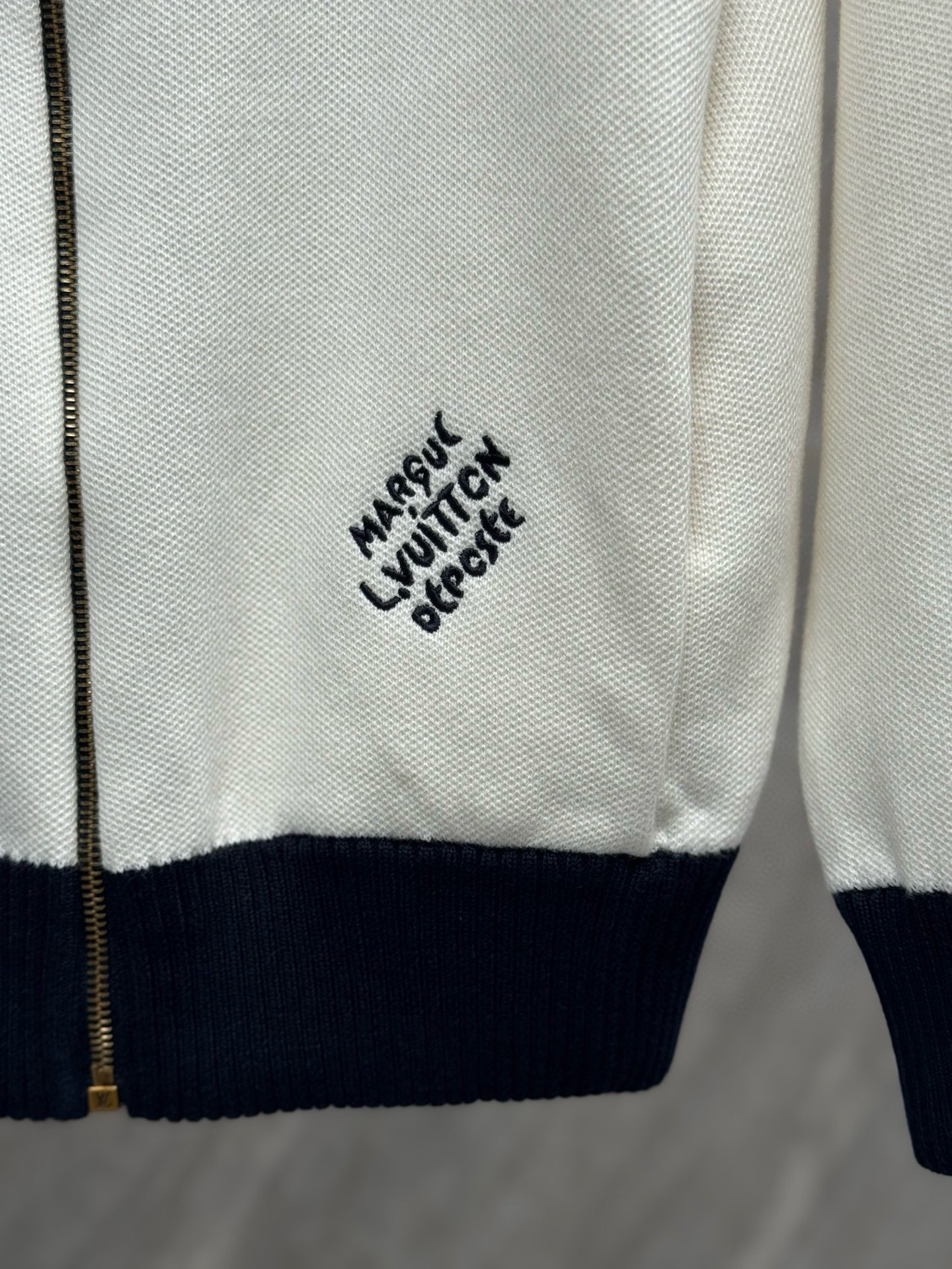 ルイ・ヴィトン「Louis Vuitton」ニットスタンドカラー 拼接ニット