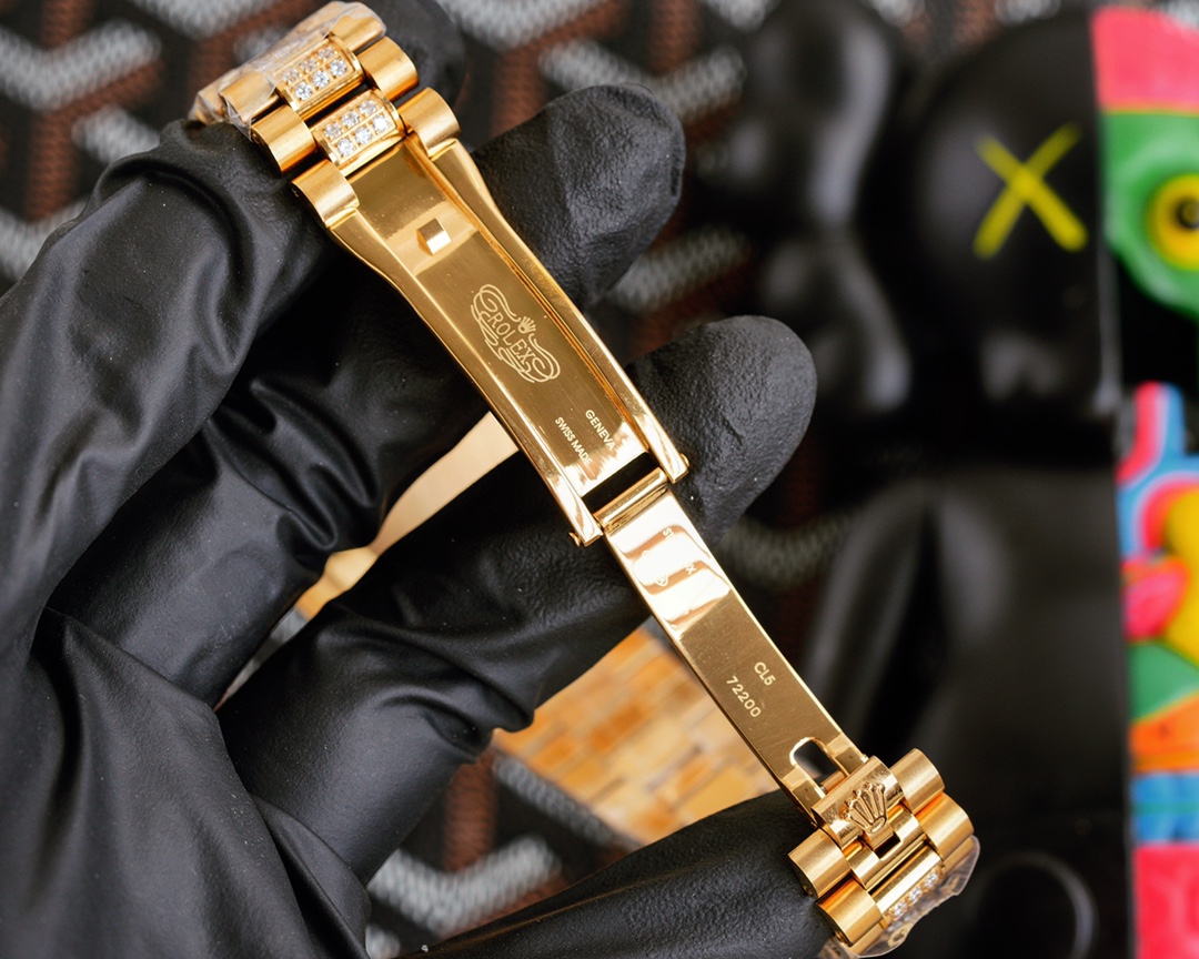 ロレックス「Rolex」デイトナ 126589TBR フルダイヤモンド クロノグラフ腕時計40mm