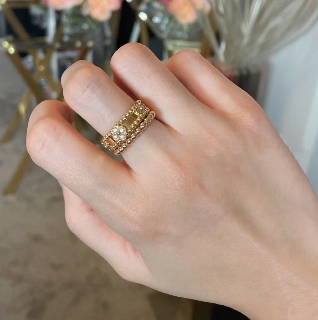 ヴァン クリーフ＆アーペル「Van Cleef & Arpels」vca万華鏡狭版フルドリルリング