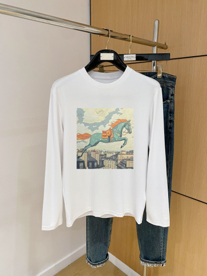 エルメス「Hermès」プリントTシャツ メンズ