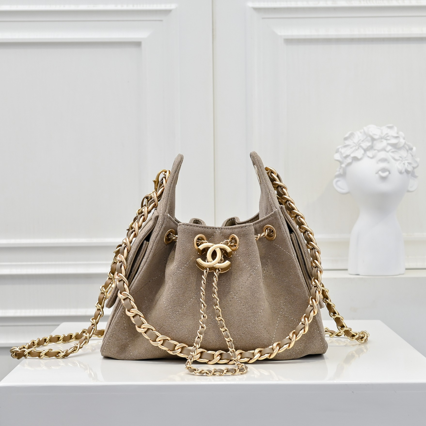 シャネル「Chanel」シャネル 25C スエード×カーフスキン ホーボーバッグ / ショルダーバッグ