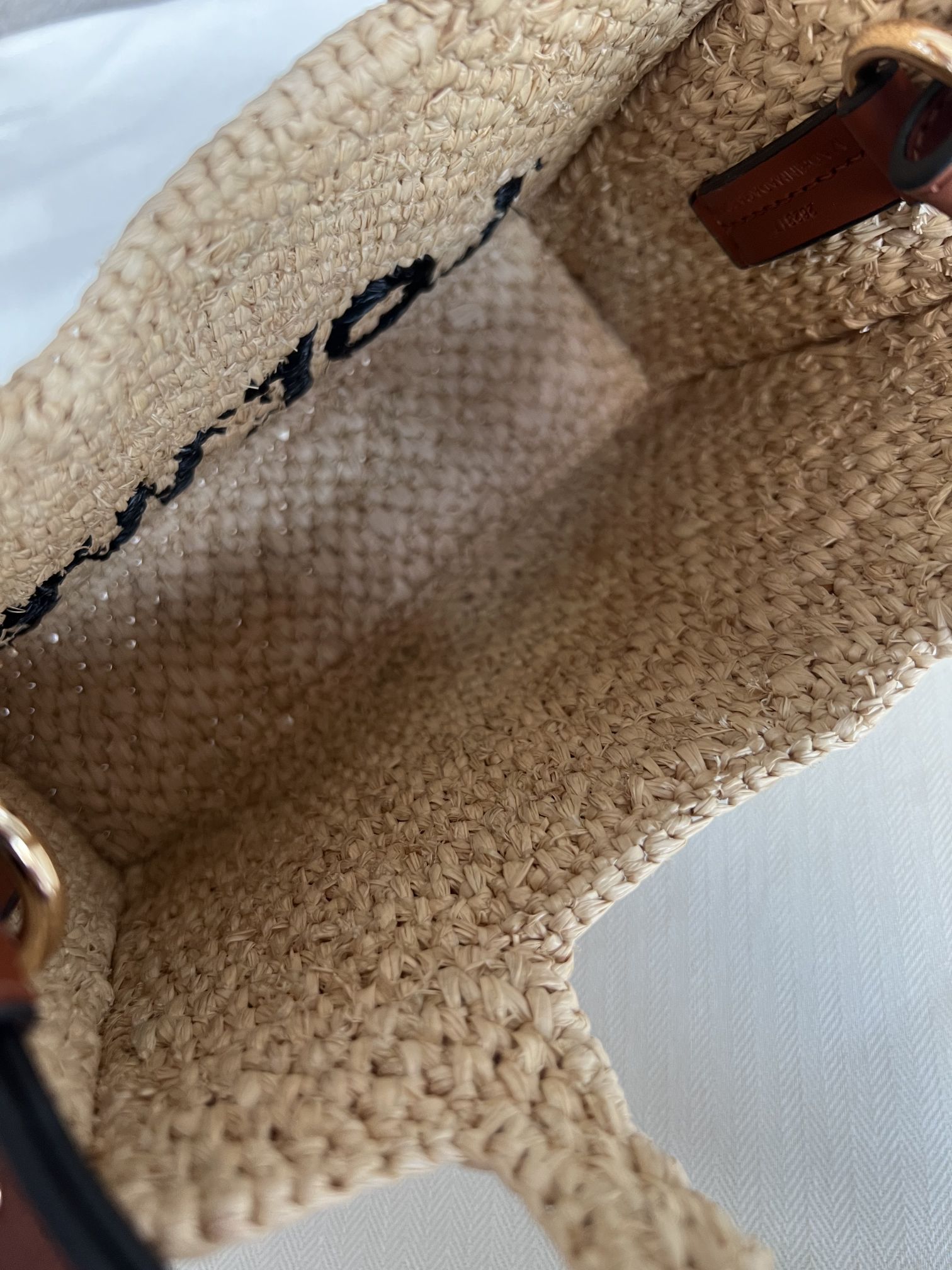 ロエベ「Loewe」Anagram Basket Small Straw Tote Bag