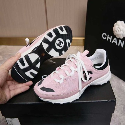 シャネル「Chanel」シャネル スタイル レザースニーカー (パンダカラー) / レジャースニーカー