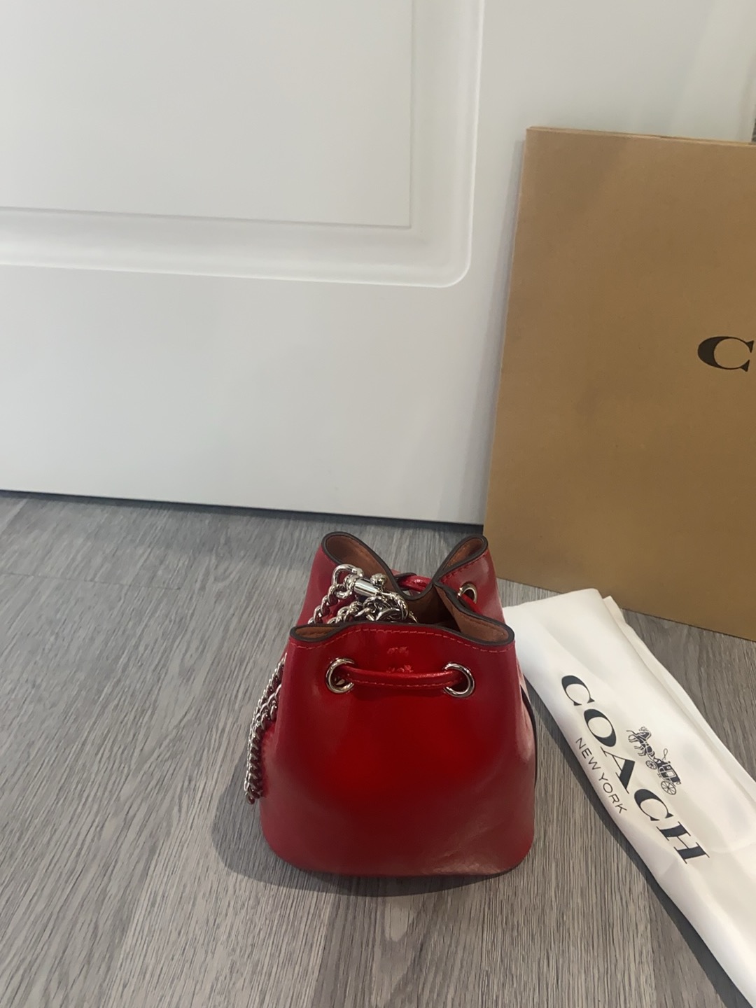 コーチ「Coach」ドローストリング ミニ バケットバッグ