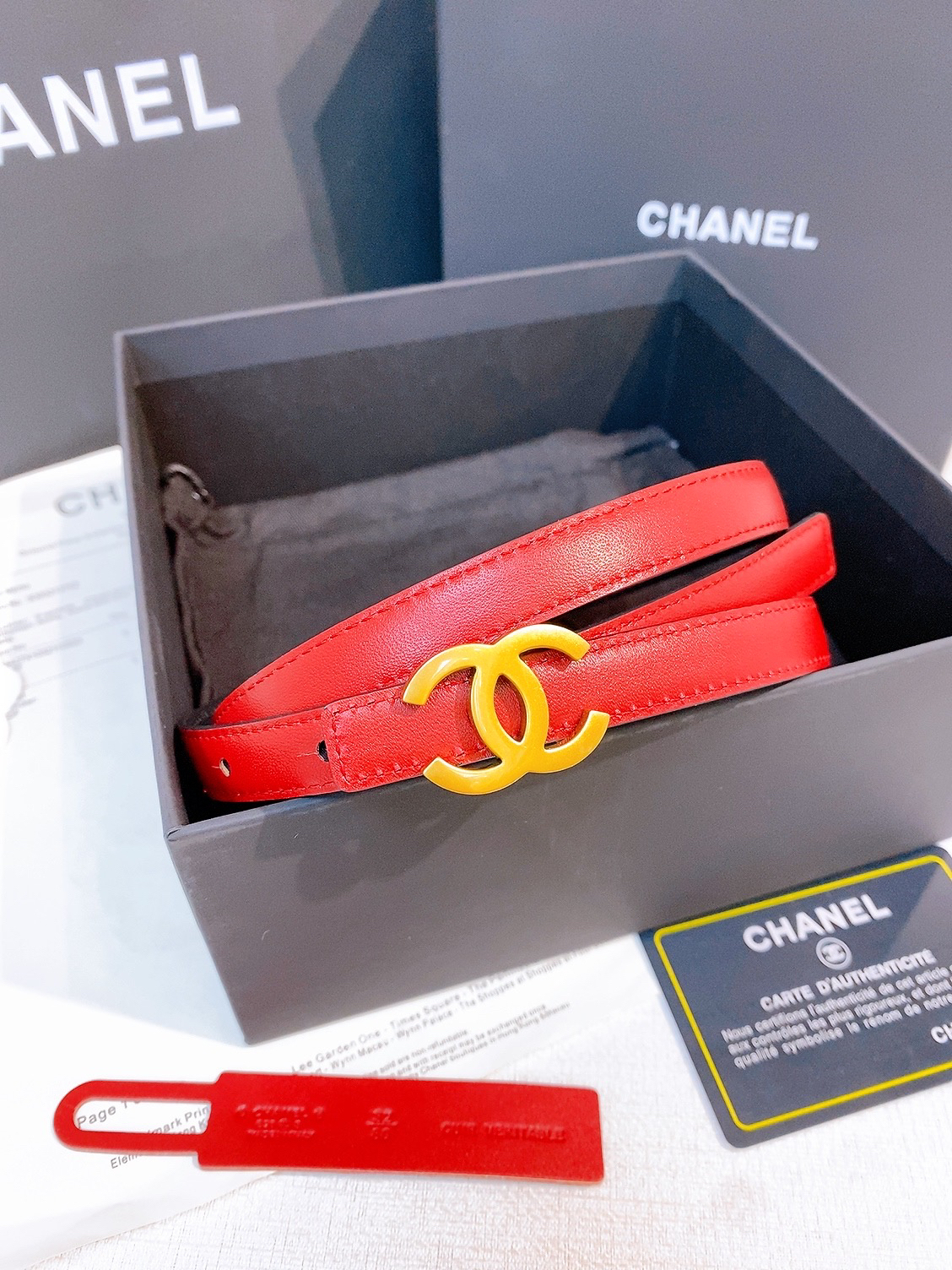 シャネル「Chanel」プレミアム トゴレザーベルト / ハイエンドウエストベルト15mm