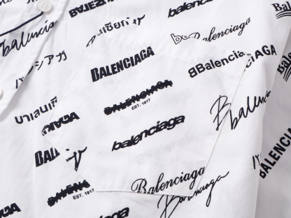 Balenciagaバレンシアガ オールオーバーロゴシャツ / ロングスリーブシャツ