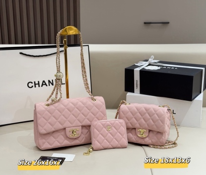 シャネル「Chanel」コンビネーションバッグ3点セット / トートバッグ＆ポーチセット