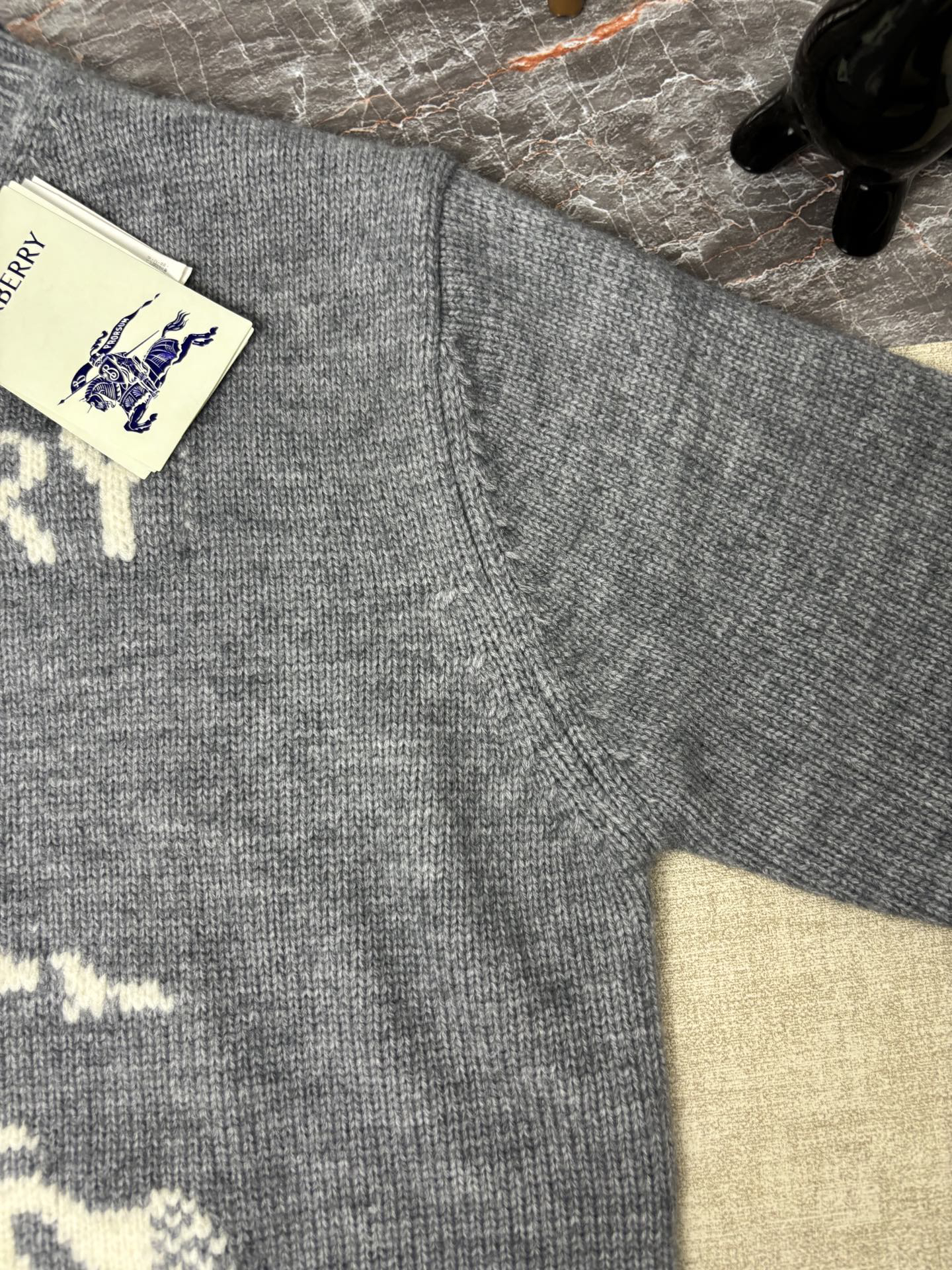 バーバリー「Burberry」バーバリー ジャカードニット プルオーバー / クルーネックセーター