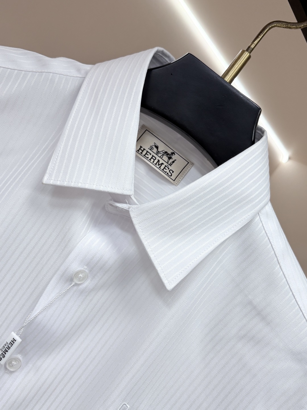 エルメス「Hermès」エルメス 刺繍ロゴ ロングスリーブシャツ / ドレスシャツ