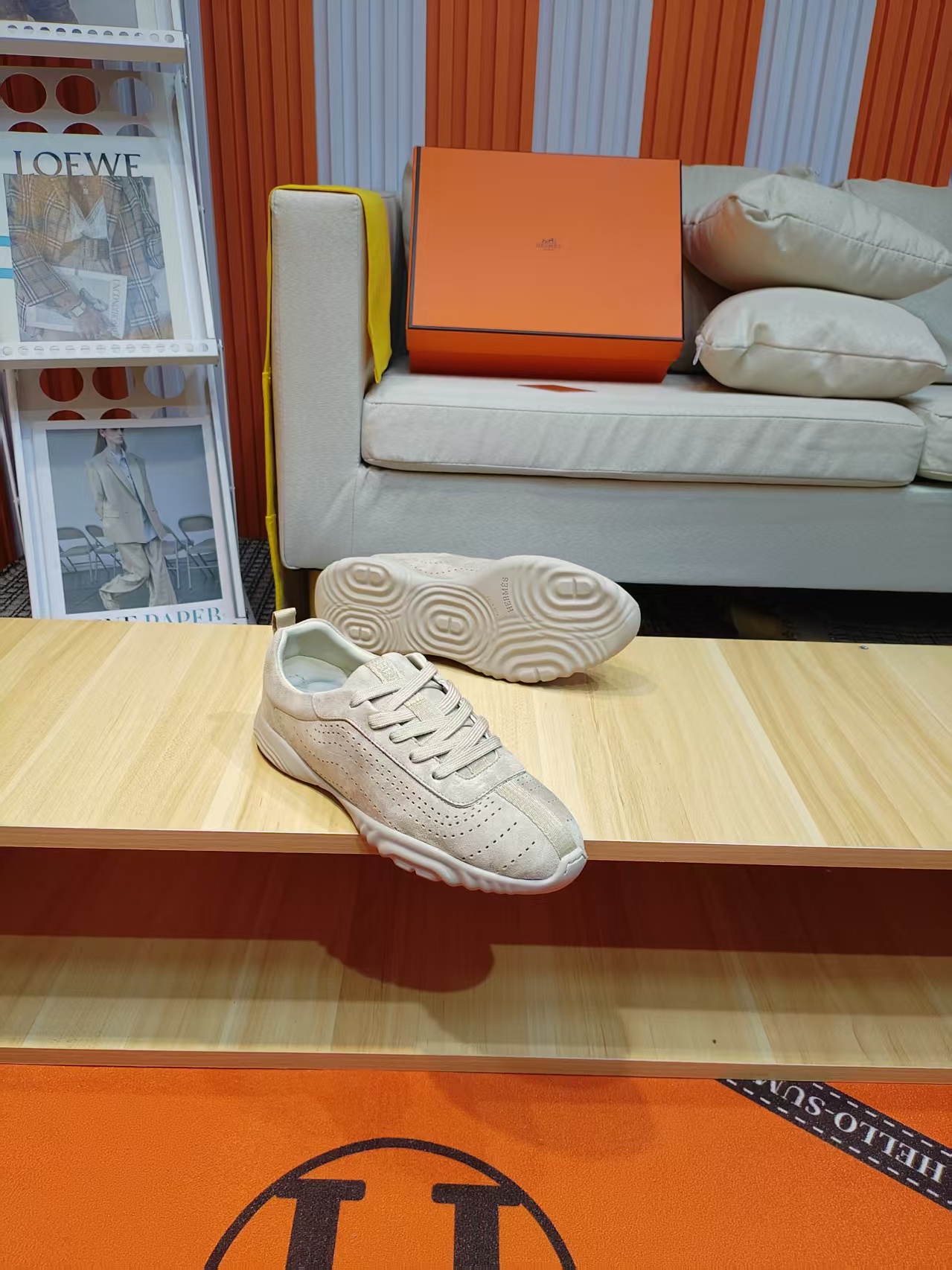 エルメス「Hermès」マスター レザースニーカー / カジュアルスニーカー